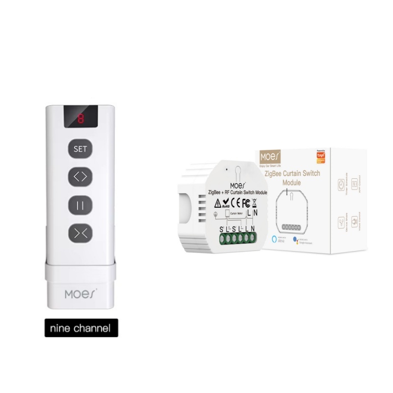 Smart Home Button - MOES ZigBee Smart RF433 Curtain Switch