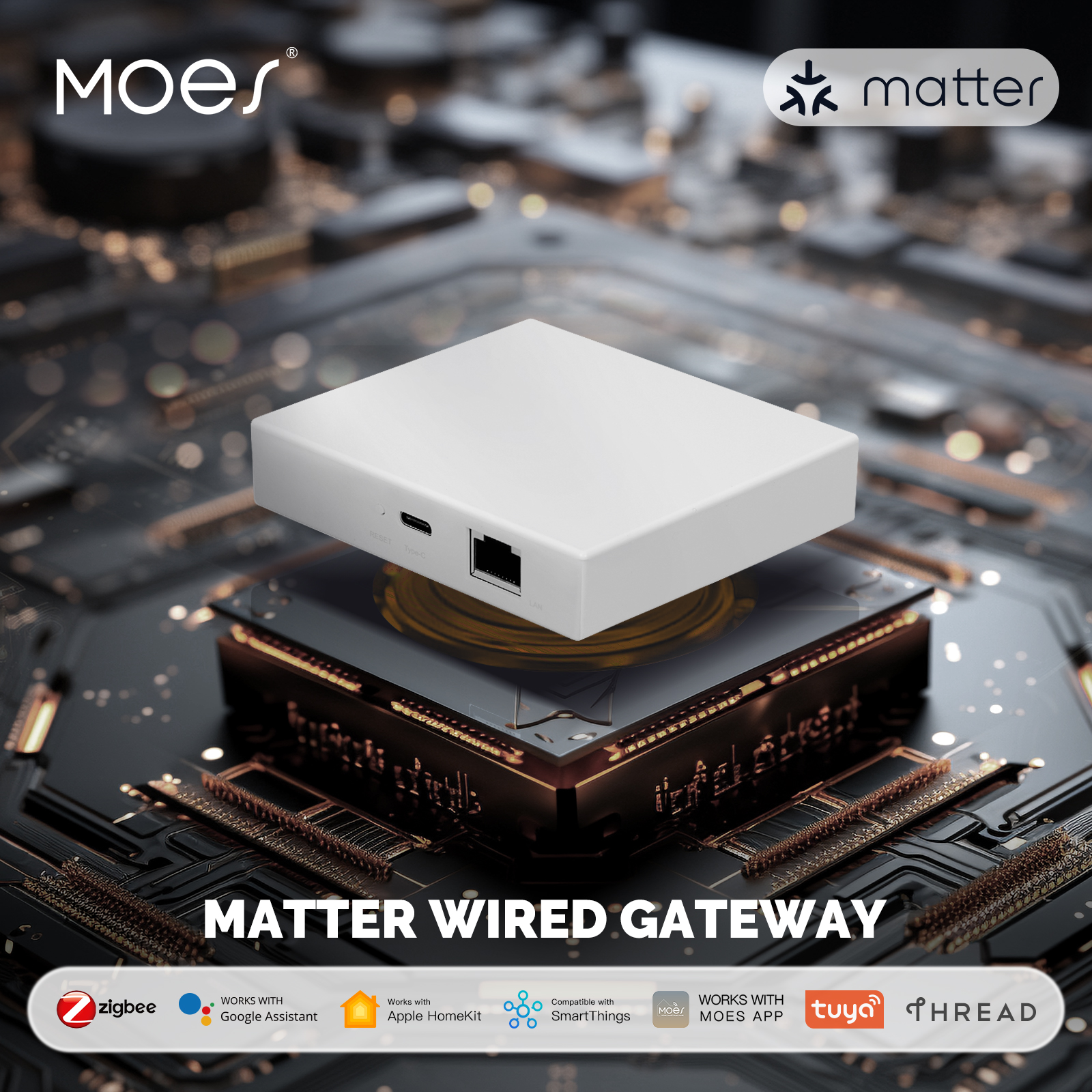 Smart Home Voice Assistant - MOES Tuya Zigbee Matter Thread Gateway
