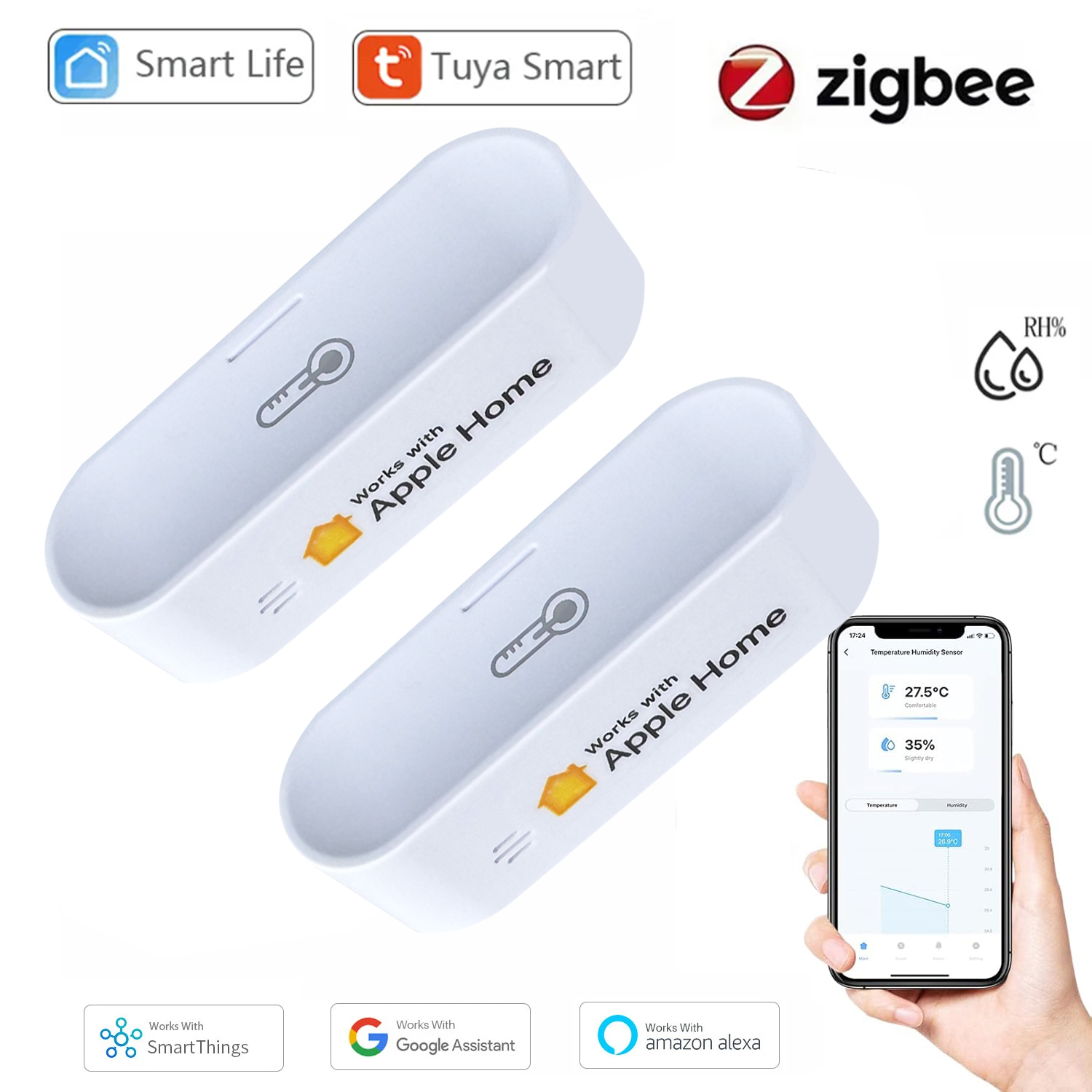 Smart Home Hub Matter - Tuya Smart Zigbee Temperature and Humidity