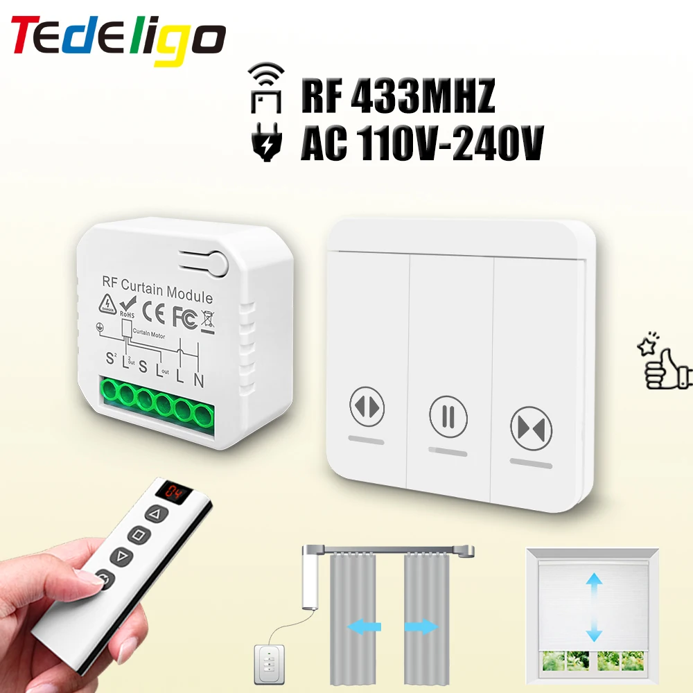 Curtain Motor - 433 MHz RF Curtain Switch Module
