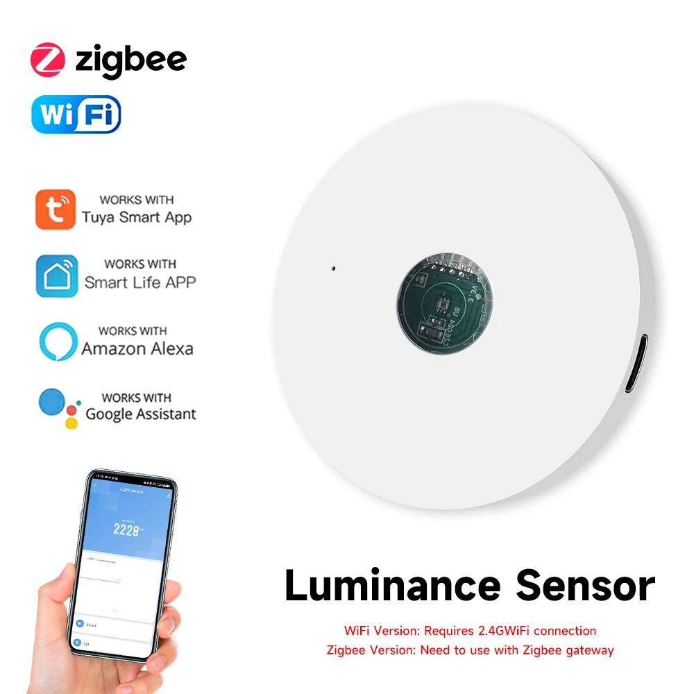 Smart Home Improvement - Tuya WiFi/ZigBee Light Sensor Luminance Sensor