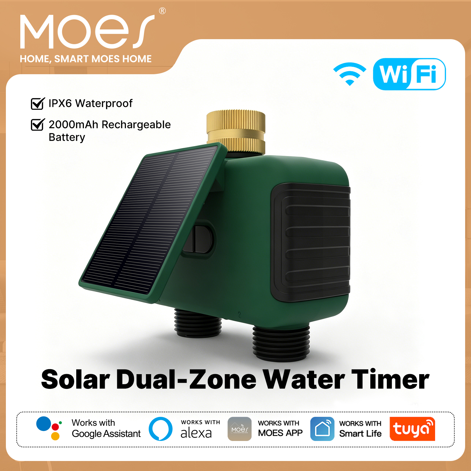 Smart Home Voice Assistant - MOES Tuya WiFi Smart Solar Dual