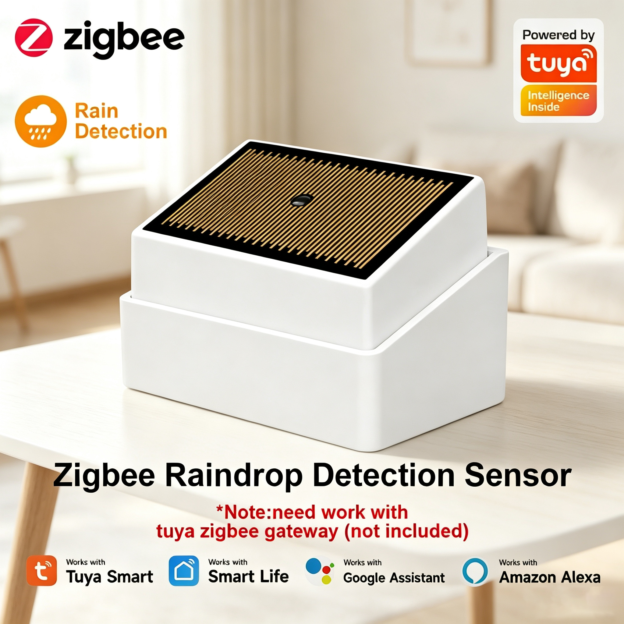 Smart Home Outdoor - Tuya ZigBee Smart Rain Sensor IPX4