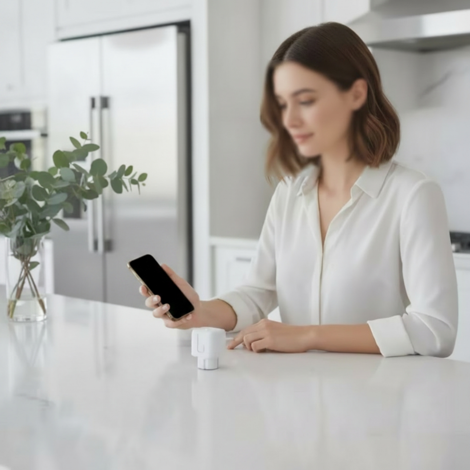 Smart Home Button - Smart Plug with Power Monitoring Compact
