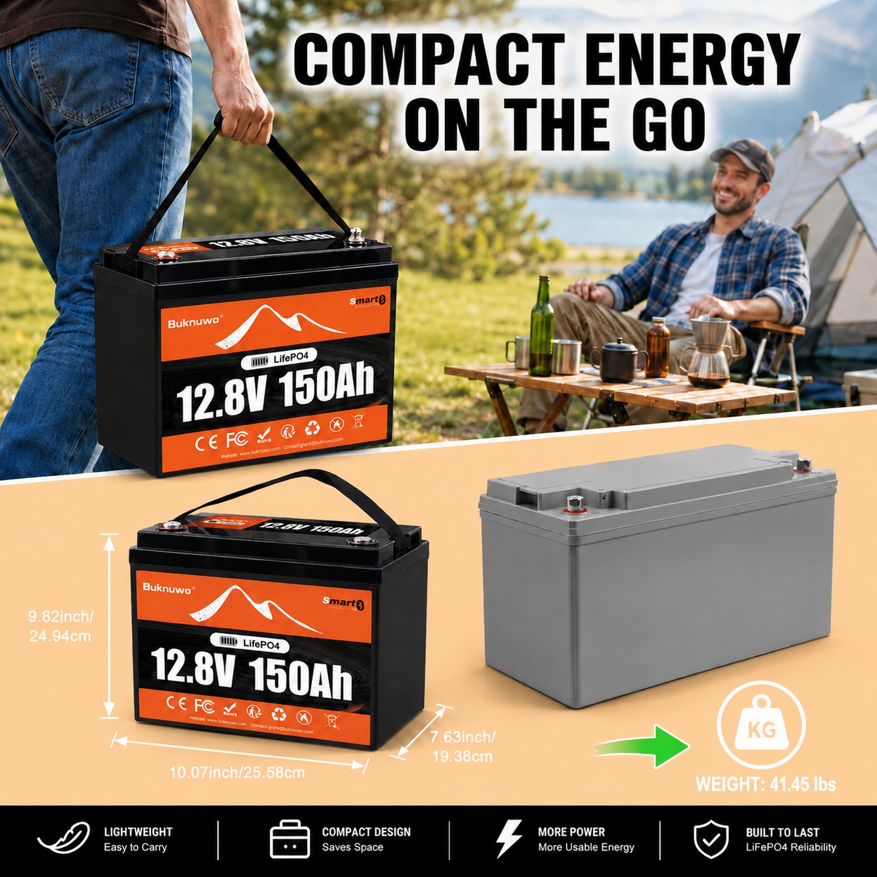 Smart 12V/12.8V 150Ah Bluetoot - огляд і ціна Smart Home Outdoor