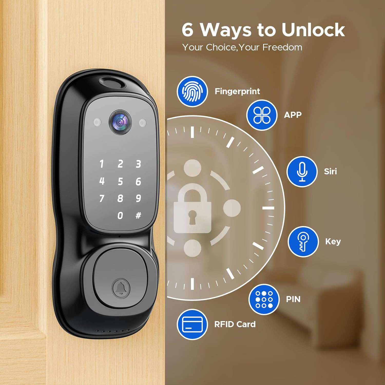 Tuya Wifi Smart Door Lock ‎Cam - огляд і ціна Smart Door Lock