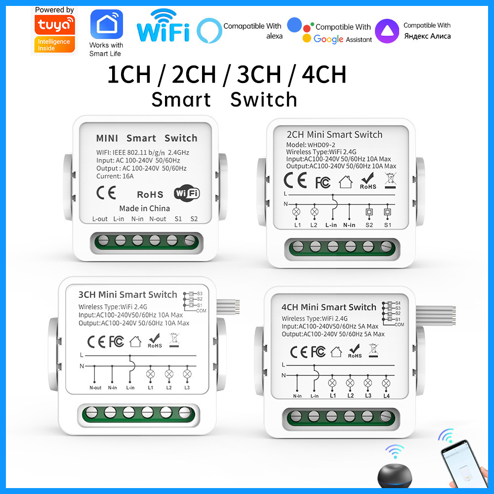 Tuya WiFi Smart Switch 1/2/3/4 - огляд і ціна Smart Home Button