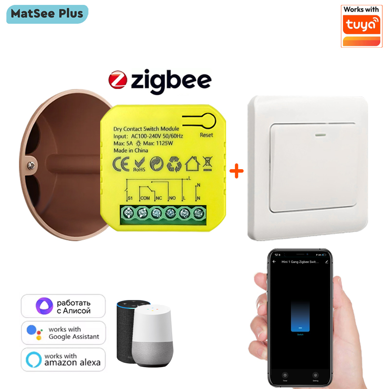 Smart ZigBee Dry Contact Switc - огляд і ціна Smart Home Button