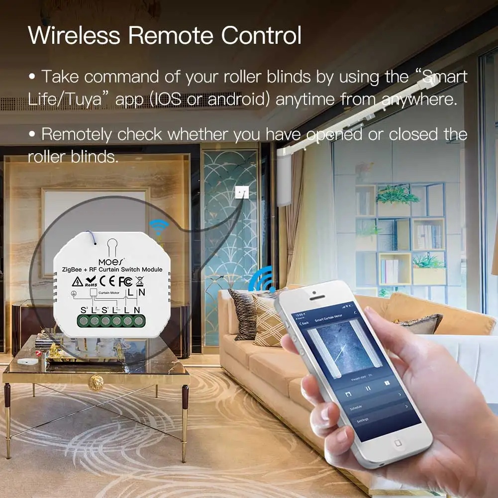 MOES ZigBee Smart RF433 Curtai - огляд і ціна Smart Home Button