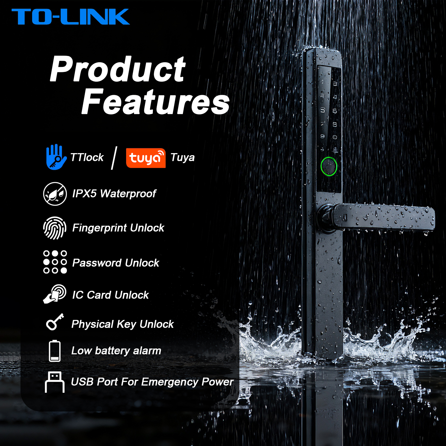 Tolink Key Card Password Tuya  - огляд і ціна Smart Door Lock