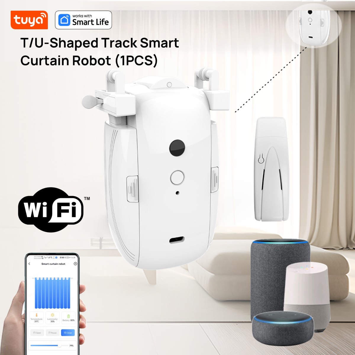 Tuya Smart WiFi Curtain Robot  - огляд і ціна Smart Home Hub Matter