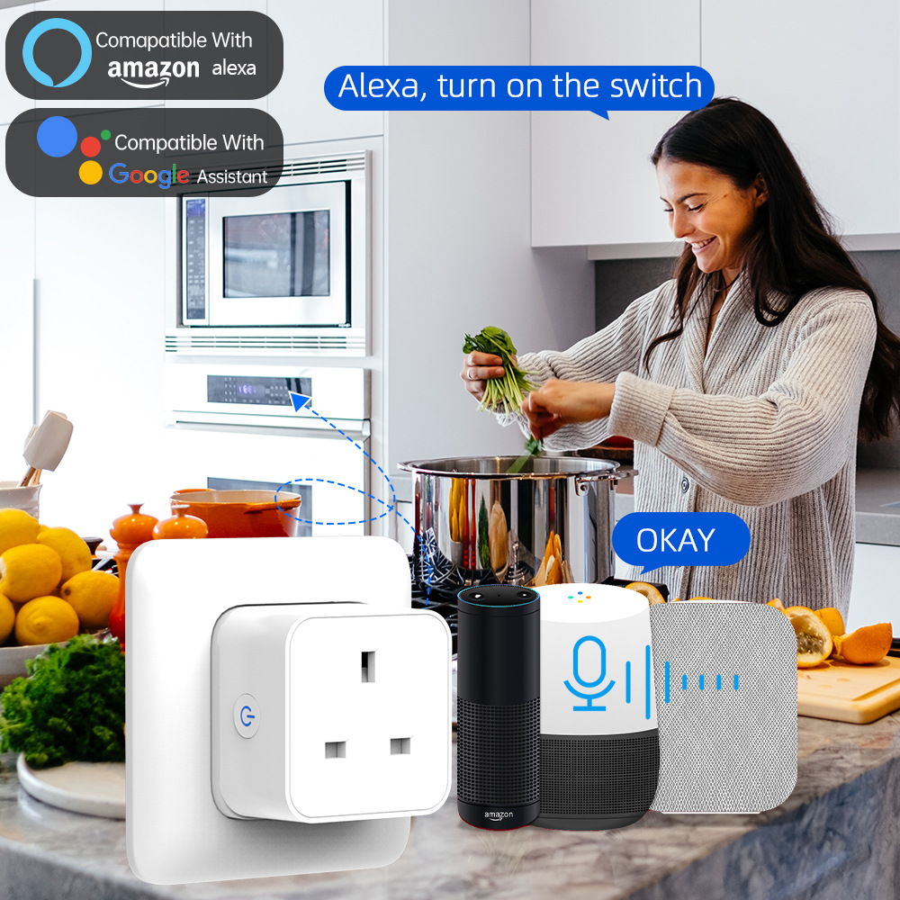 Tuya Smart Socket 16A/20A WiFi - огляд і ціна Smart Home Voice Assistant