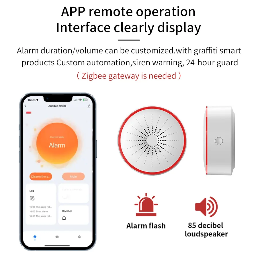 Tuya WiFi ZigBee Smart Alarm S - огляд і ціна Smart Home Voice Assistant