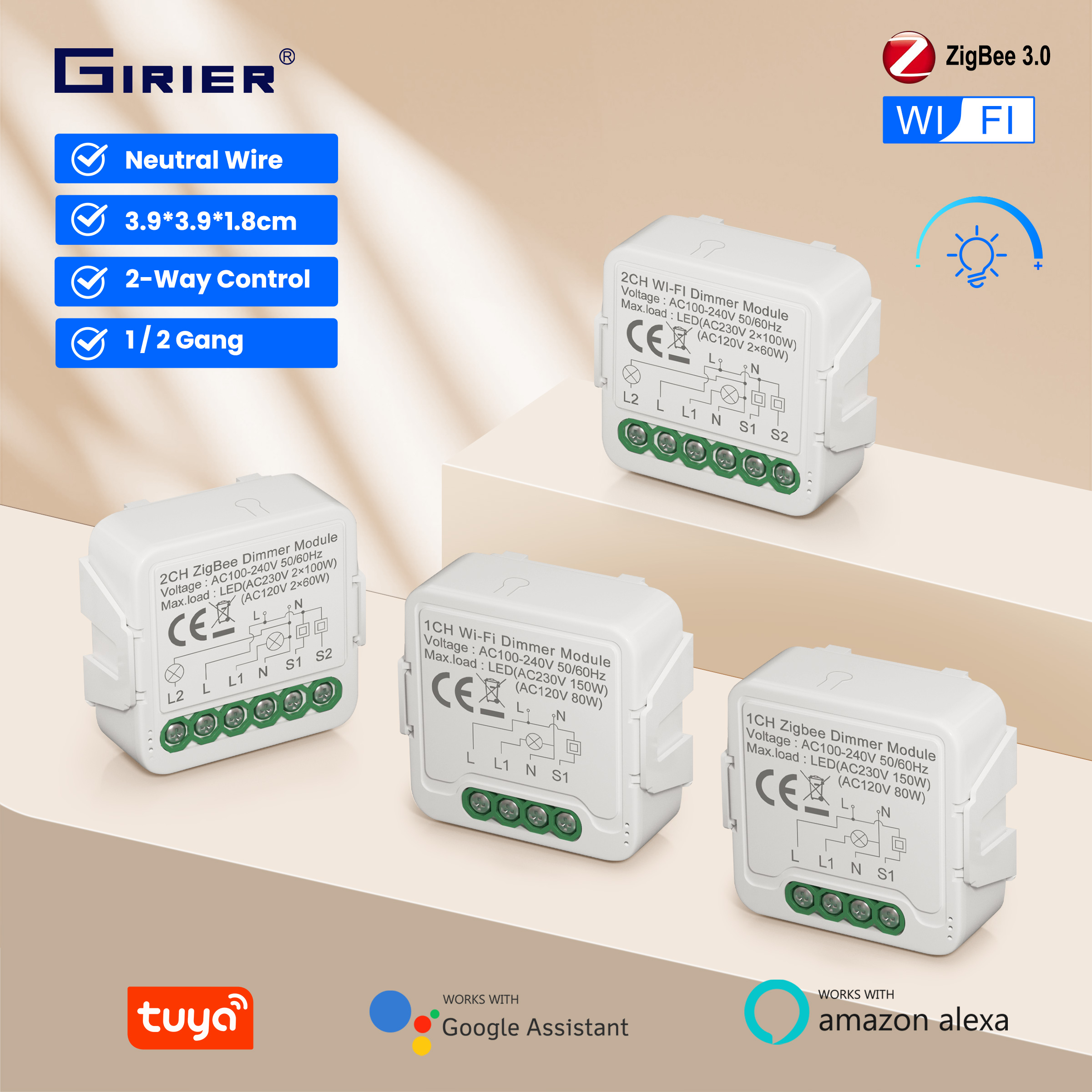 GIRIER Tuya Smart WiFi ZigBee  - огляд і ціна Smart Home Google