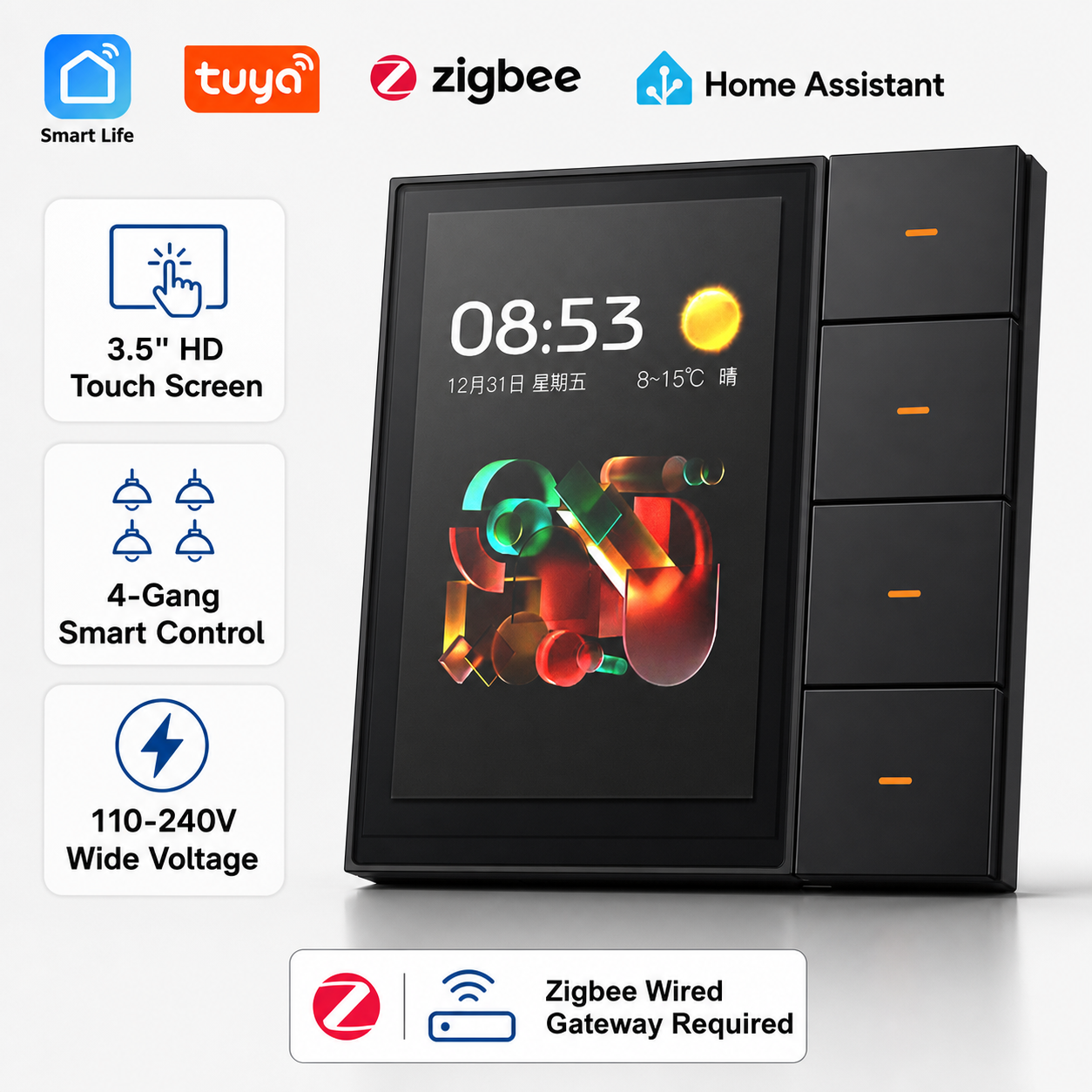 F3-pro Tuya Smart Panel ZigBee - огляд і ціна Smart Home Button