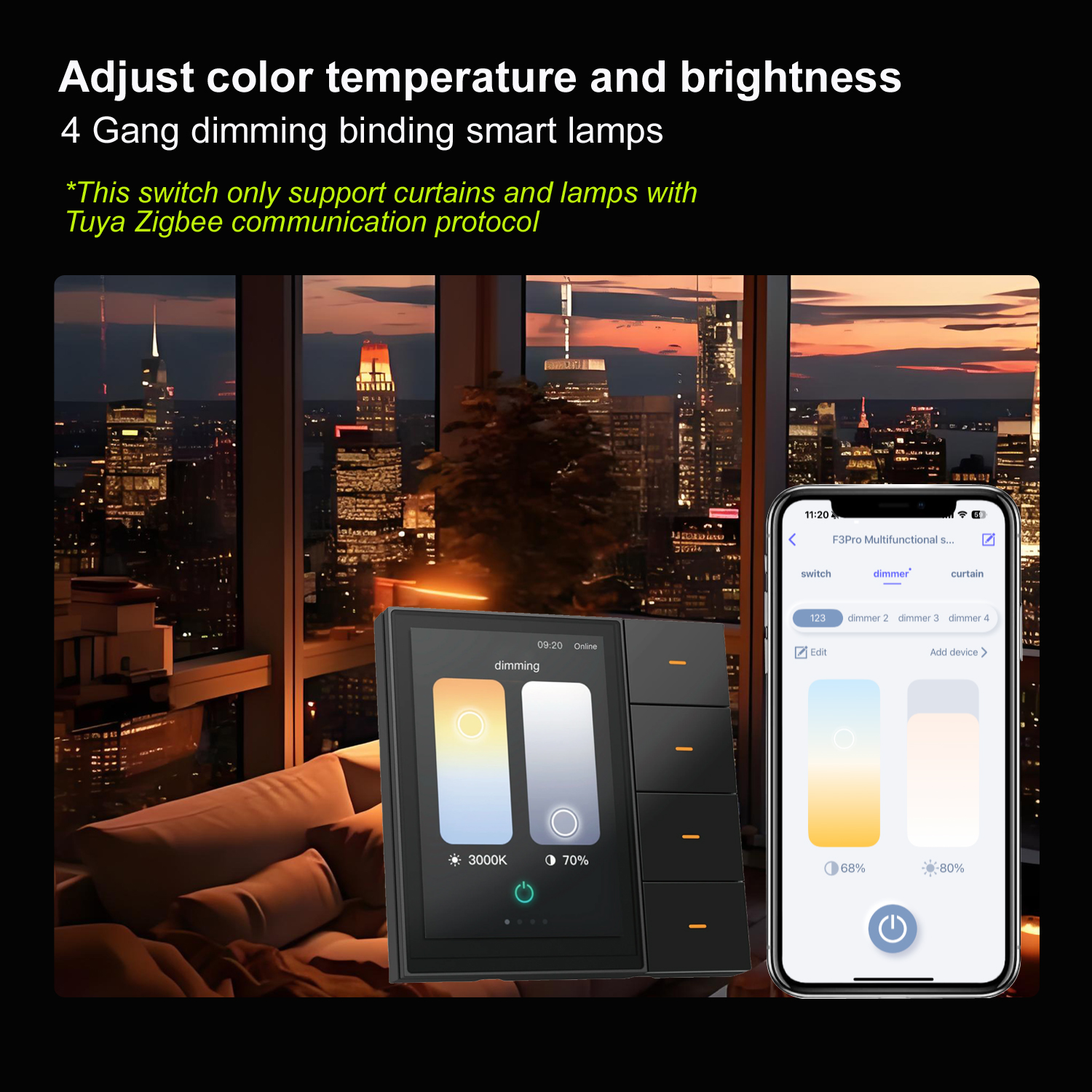 F3-pro Tuya Smart Panel ZigBee - огляд і ціна Smart Home Button