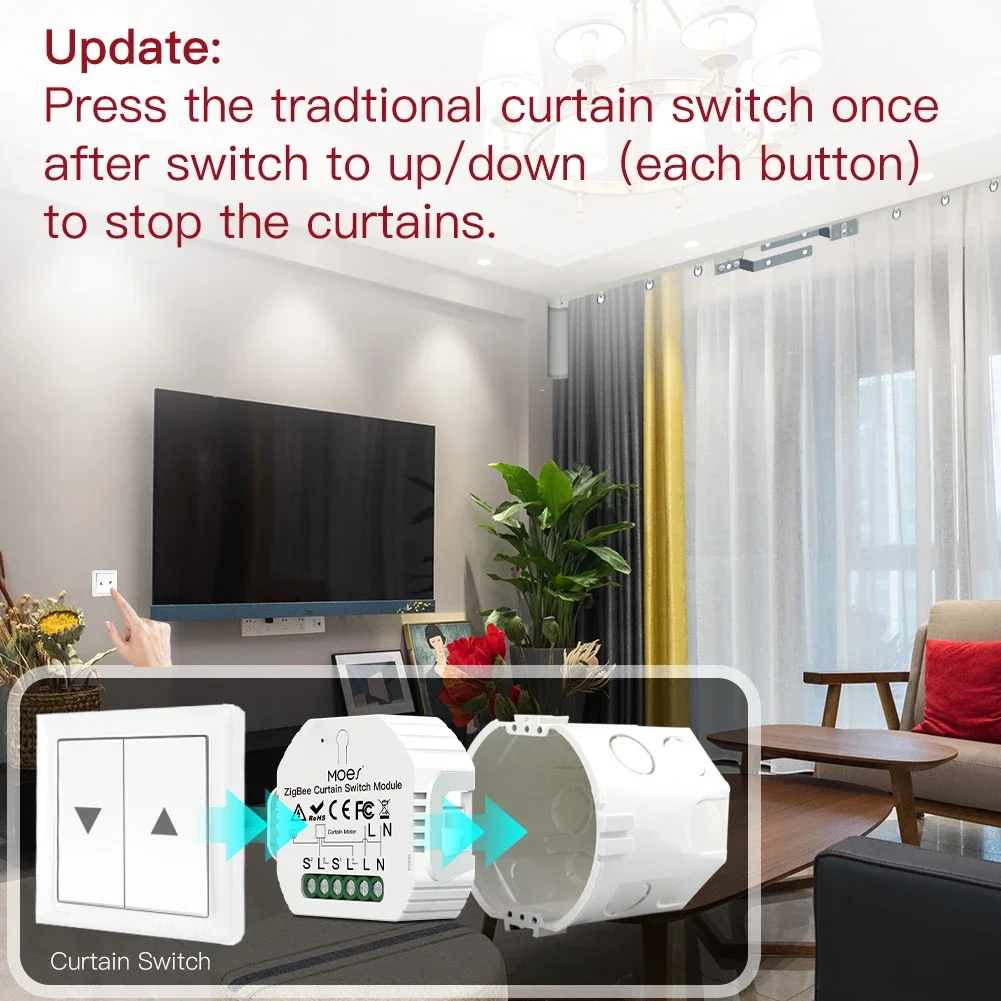 MOES ZigBee 3.0 Smart Curtain  - огляд і ціна Curtain Motor