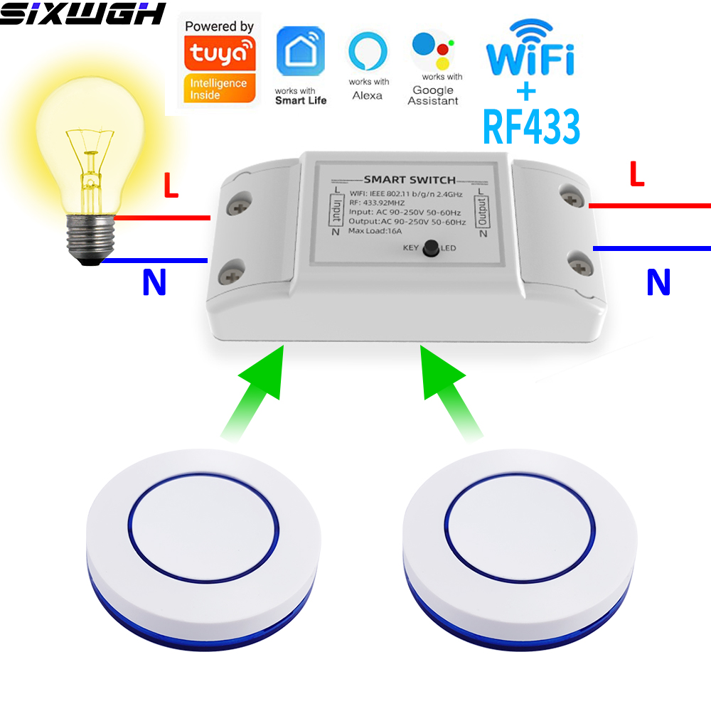 16A WiFi Tuya Smart Switch Wir - огляд і ціна Smart Home Button