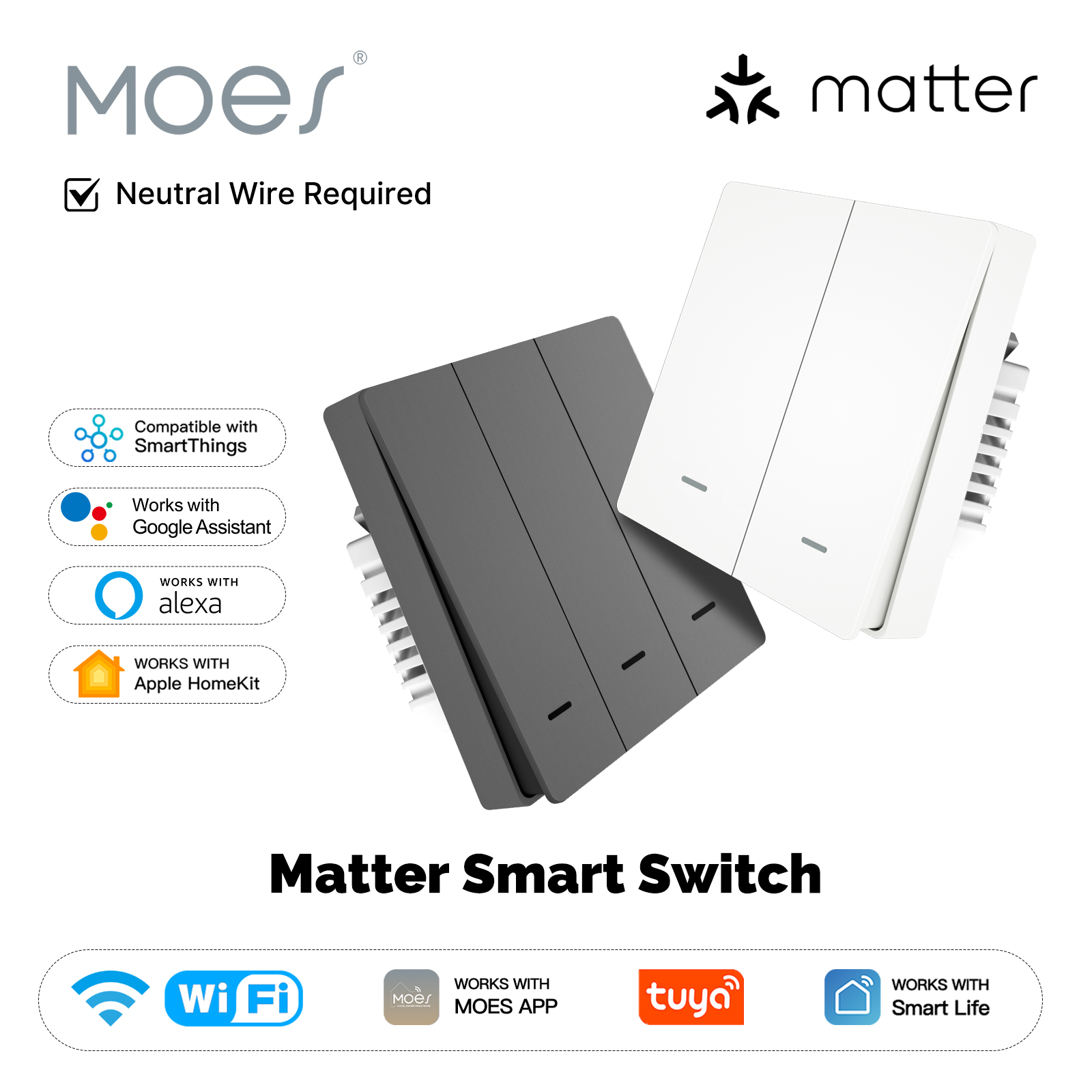 MOES Matter Tuya WiFi Smart Li - огляд і ціна Smart Home Google
