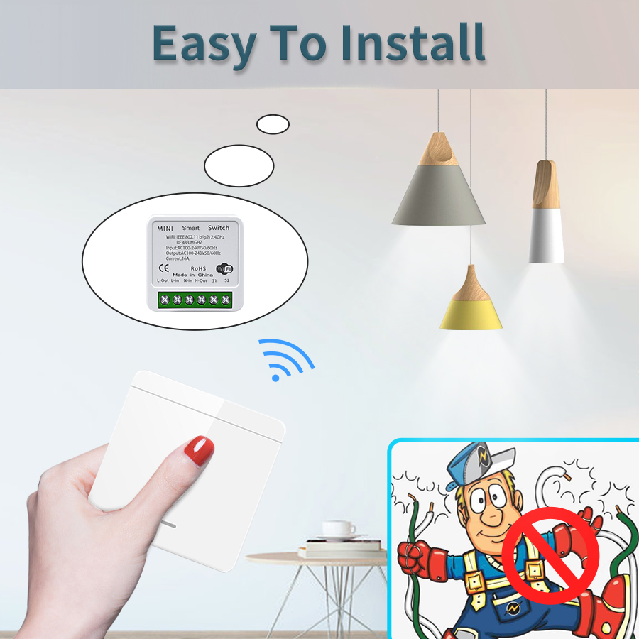 16A Tuya WiFi DIY Smart Switch - огляд і ціна Smart Home Improvement