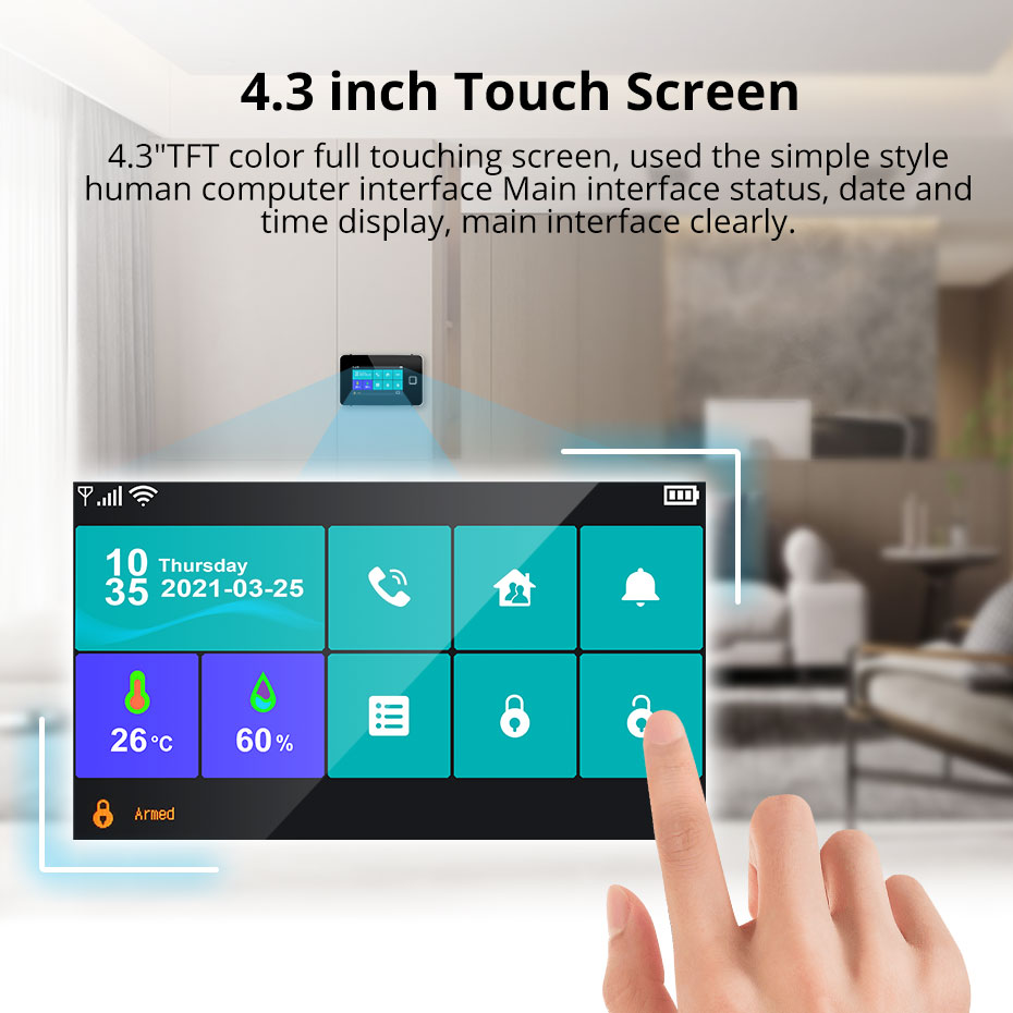 KERUI 4.3 Inch Touch Screen Ho - огляд і ціна Smart Home Kits