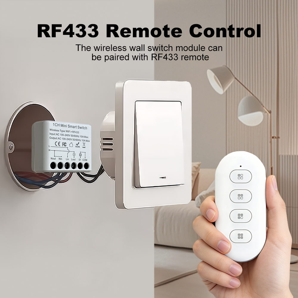 10A Mini WIFI Smart Switch RF4 - огляд і ціна Smart Home Voice Assistant