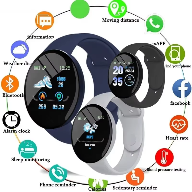 D18 Smartwatch Circular Color  - огляд і ціна Smart Home Trainer